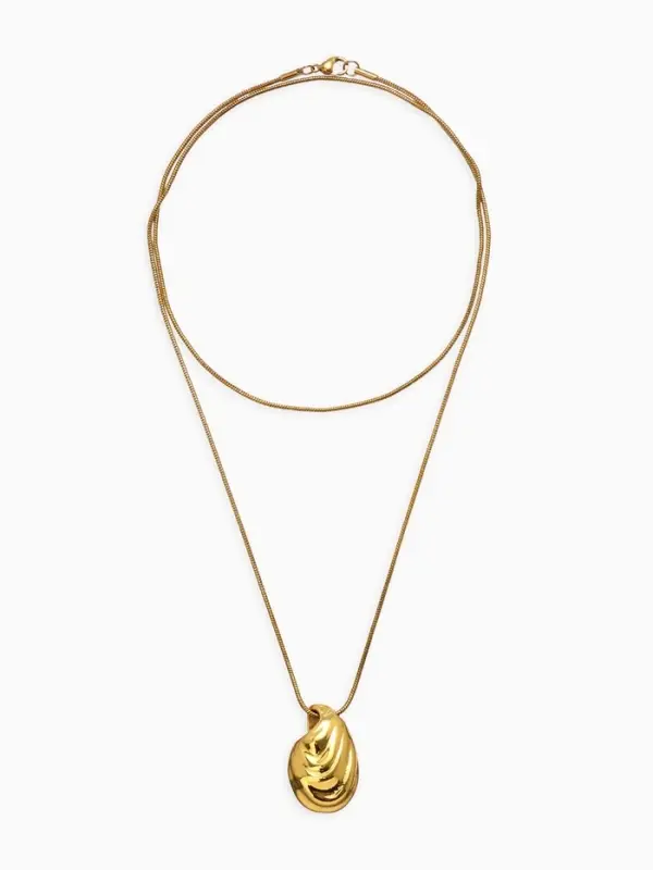 Кулон на цепочке &laquo;Ракушка&raquo;, 75 см, цвет золото