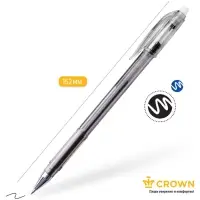 Ручка гелевая стираемая Crown "Erasable Jel", узел 0.5 мм, чернила черные