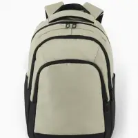 Рюкзак, 27*14*38,5 см, 2 отд 3н/карм, Комби, Водонепрон. дно, зеленый/черн