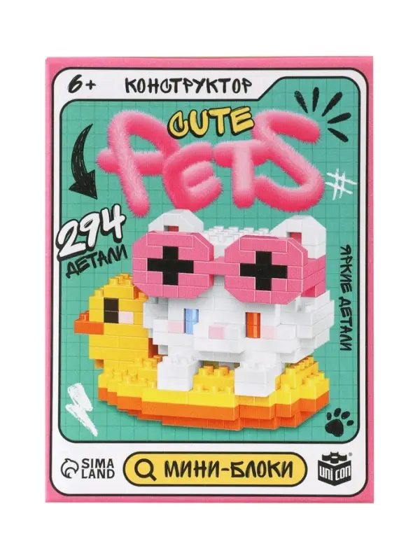UNICON Конструктор  UNICON Конструктор ""Cute pets", котик на круге