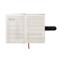 Ежедневник недатированный формат А5, с хлястиком, 112л, линия, пвх, Классика Черный Ежедневник недатированный формат А5, с хлястиком, 112л, линия, пвх, Классика Черный