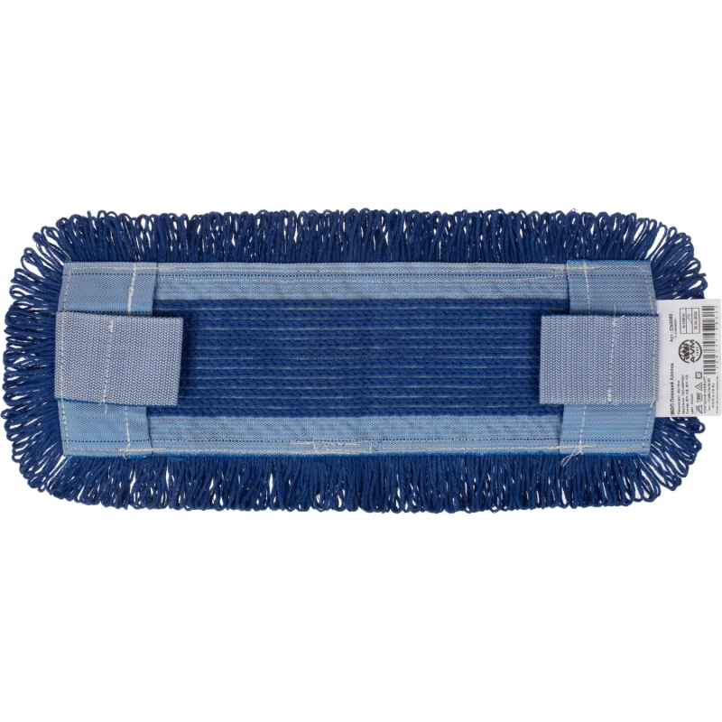 Насадка МОП плоский 40х13см ухо+карман хлопок синий CN3065