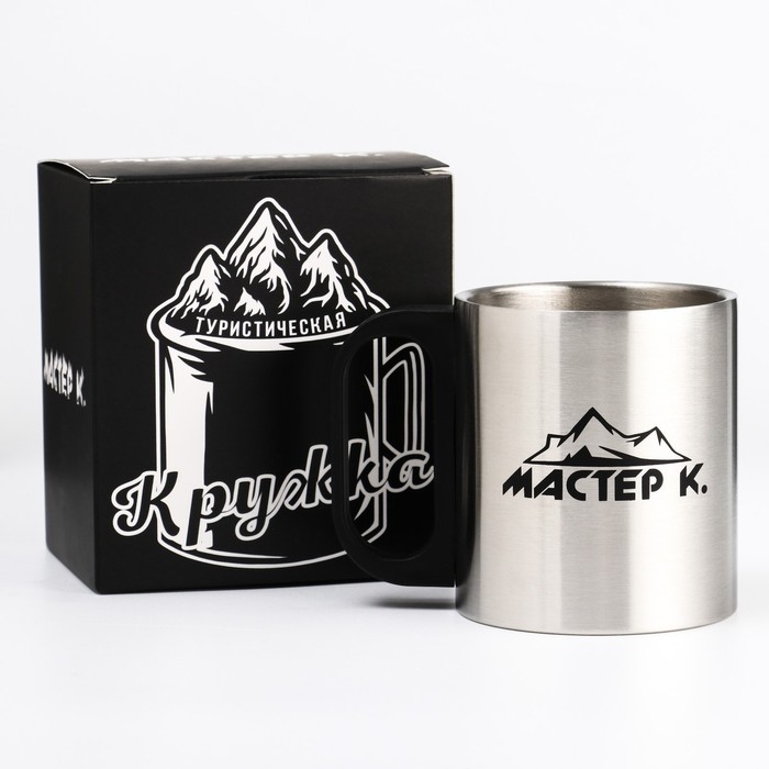 Термокружка, 180 мл, Туризм  Термокружка, 180 мл, Туризм "Мастер К", сохраняет тепло 2 ч, хром
