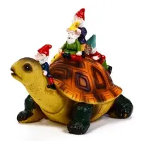 Садовая фигура "Черепаха с гномами" 18х11х14см   10815589