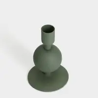 Подсвечник на 1 свечу текстурный &laquo;Болотный&raquo;, с 1 сферой, 7.5&times;7.5&times;11.5 см