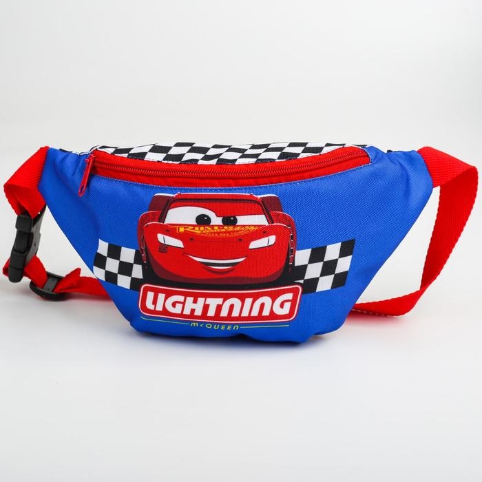 Сумка поясная детская, 25х6х13 см, Тачки