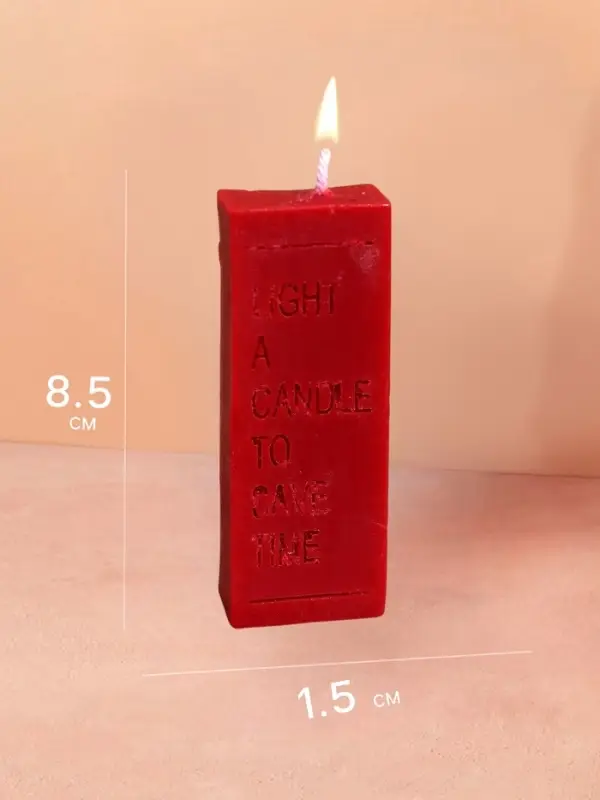 Свеча с надписью "Light a candle" 1,5х1,5х8,5 см, соевый воск МИКС