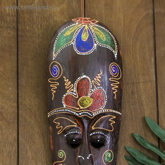 Маска Маска "Соцветие" дерево 30х11х2 см