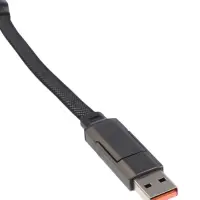 Кабель Type-C - USB, Type-C, 3 А, 10 см, чёрный