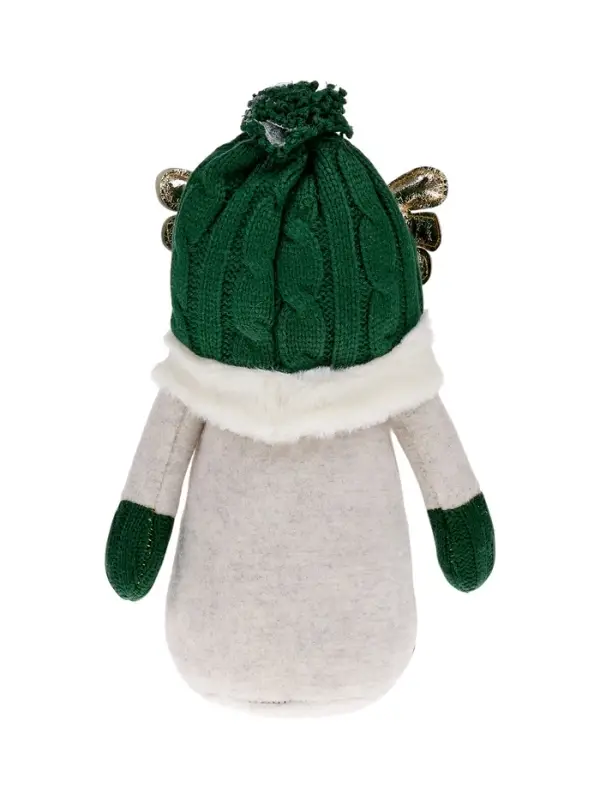 Фигура текстиль «Гном лосяш в зелёном» 33×12×18 см, 1 LED, от батареек AG13×3, свечение тёплое белое