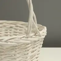 Набор корзин из 3 шт, 35х35х14/35 см, 30х30х12,5/30 см, 25х25х11/25 см, белый, ива