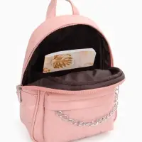 Рюкзак женский на молнии, с карманами, размер 24&times;12&times;30 см, розовый
