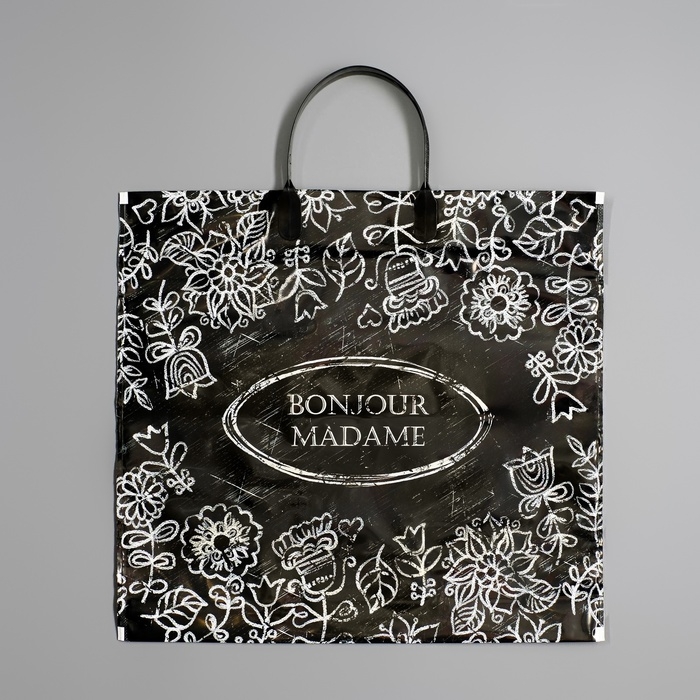 Пакет Пакет "Мадам", полиэтиленовый с пластиковой ручкой, 80 мкм 37 х 34 см