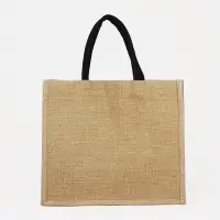 Сумка - шоппер, на пуговице, 34&times;17&times;30 см, с принтом, бежевая