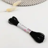 Резинка шляпная, 1 мм, 10&plusmn;0.5 м, чёрная