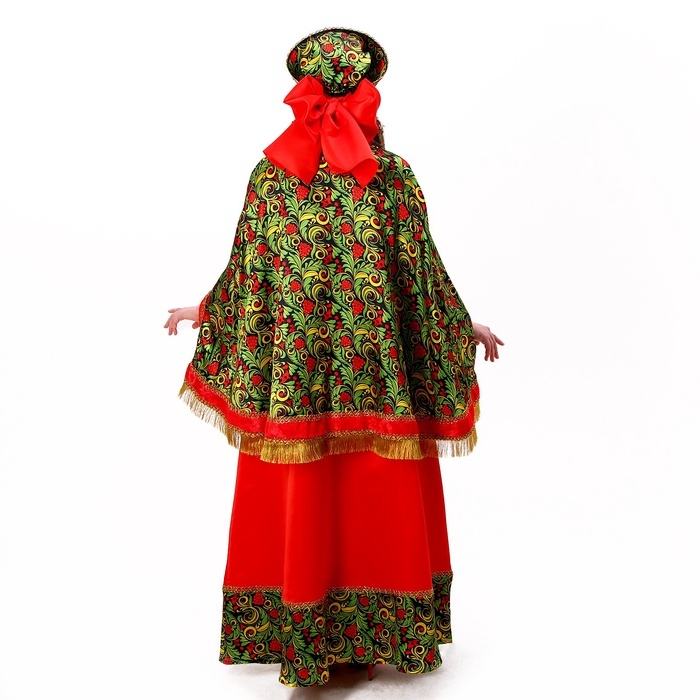 Карнавальный костюм «Народные гуляния. Рябиновые гроздья»: накидка, кокошник, юбка, р-р 42-50 Карнавальный костюм «Народные гуляния. Рябиновые гроздья»: накидка, кокошник, юбка, р-р 42-50
