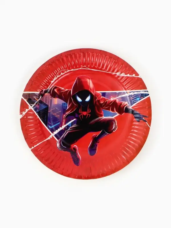Посуда одноразовая бумажная на 10 персон: стаканы, тарелки, скатерть, Человек Паук Посуда одноразовая бумажная на 10 персон: стаканы, тарелки, скатерть, Человек Паук