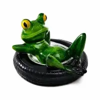 Садовая фигура 14 х 13 х 9,5 см "Лягушка в шине" Водоплавающая Садовая фигура 14 х 13 х 9,5 см "Лягушка в шине" Водоплавающая