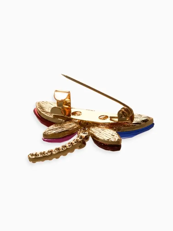 Брошь &laquo;стрекоза&raquo;, цвет МИКС в золоте