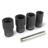 Набор головок для поврежденных болтов и гаек (5 предметов) в кейсе AVS NGP12-5I