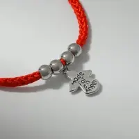 Браслет-оберег &laquo;Красная нить&raquo;, талисман защиты, ангел хранитель, цвет серебро, L=20 см