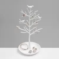 Подставка для украшений &laquo;Птички на дереве&raquo;, 15.5&times;15.5&times;32 см, белая