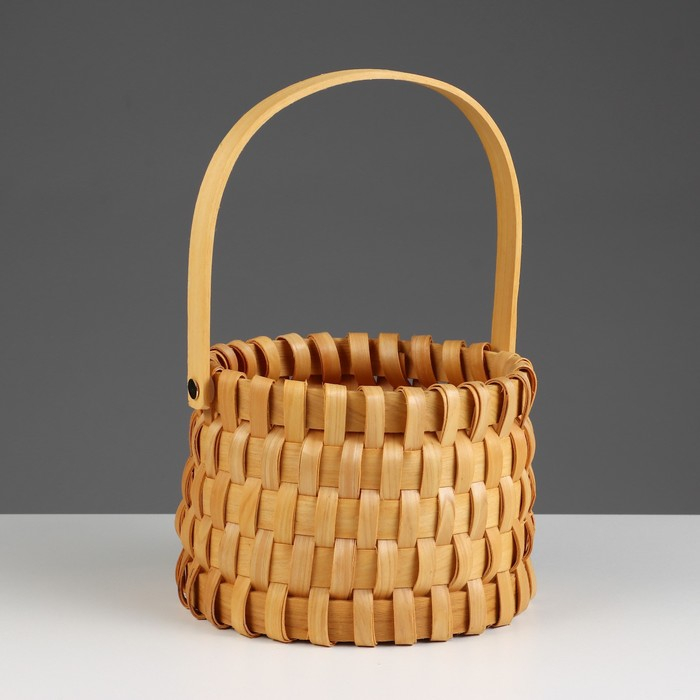 Корзина плетеная, ротанг, 17х12,5/26 см, 1 шт., натуральный Корзина плетеная, ротанг, 17х12,5/26 см, 1 шт., натуральный