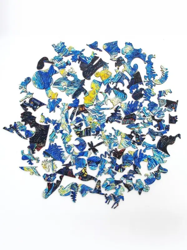 Пазл деревянный фигурный Puzzle &laquo;Винсент Ван Гог. Звёздная ночь&raquo;, 126 элементов