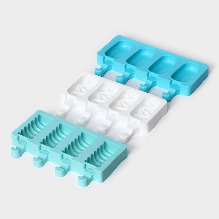 Набор форм для мороженого Доляна «Эскимо», 3 шт, силикон, 20×12 см Набор форм для мороженого Доляна «Эскимо», 3 шт, силикон, 20×12 см