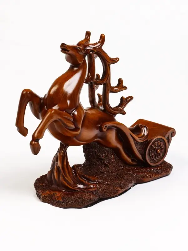 Подставка под бутылку TAKE IT EASY &laquo;Олень&raquo;, полистоун под дерево, 17&times;12&times;28 см