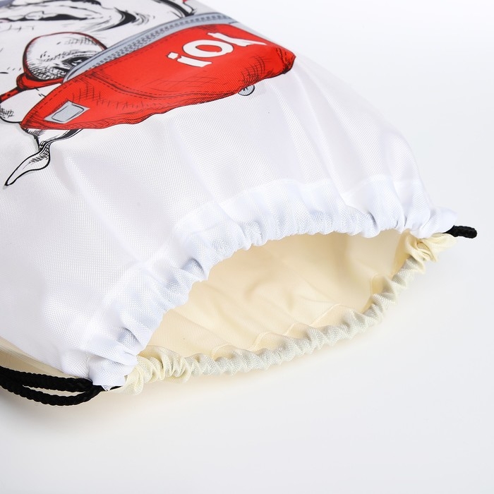 Мешок для обуви на шнурке, цвет белый/разноцветный Мешок для обуви на шнурке, цвет белый/разноцветный