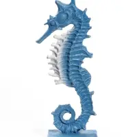 Сувенир дерево "Морской конёк" синий 12х6х33 см
