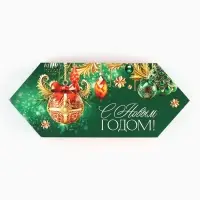Коробка - конфета подарочная новогодняя складная «Новогодние шары», 14 х 22 х 8 см