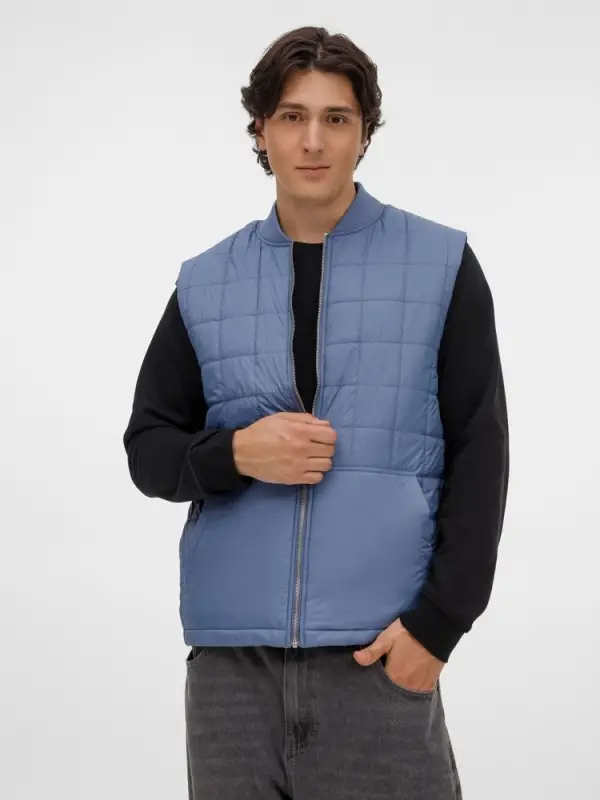 Жилет унисекс Warmbridge, синий (джинс), размер 3XL