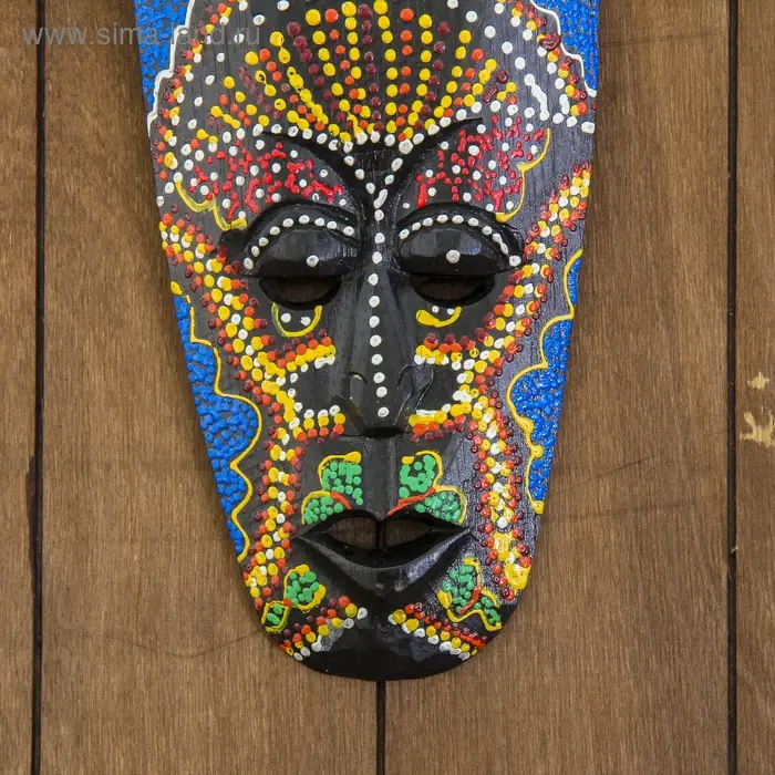 Маска "Абориген ящерица" дерево 3х12х30 см