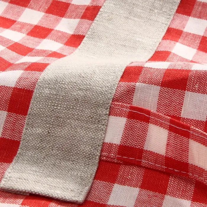 Сумка шоппер SL HOME Red cage, 50&times;50 см, 100% лён, 150 г/м2