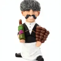 Садовая фигура из полистоуна &laquo;Шашлычник с бутылкой&raquo;, 64&times;36 см