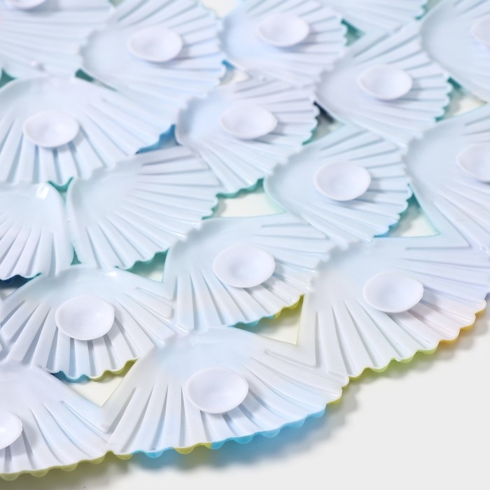 Коврик противоскользящий в ванну на присосках Доляна &laquo;На дне океана&raquo;, 37&times;67 см