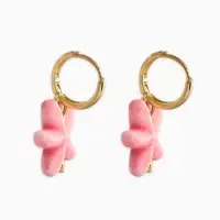 Серьги &laquo;Морской мир. Звезда&raquo;, розовые в золоте