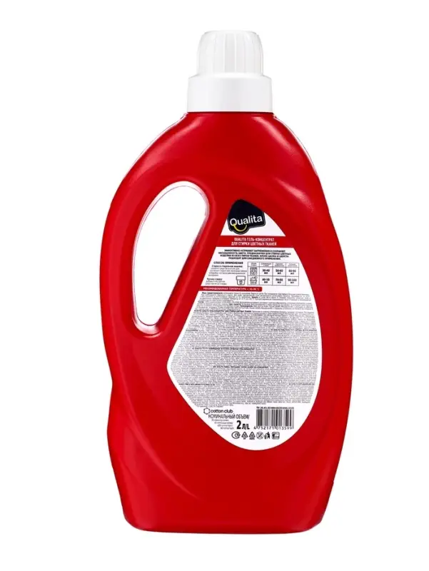Гель-концентрат для стирки QUALITA, для цветного белья, 2 л