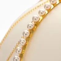 Украшение для волос "Паутина" 44см, цвет белый в золоте