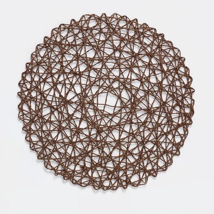 Салфетка сервировочная на стол Доляна &laquo;Одуванчик&raquo;, d=38 см, коричневая