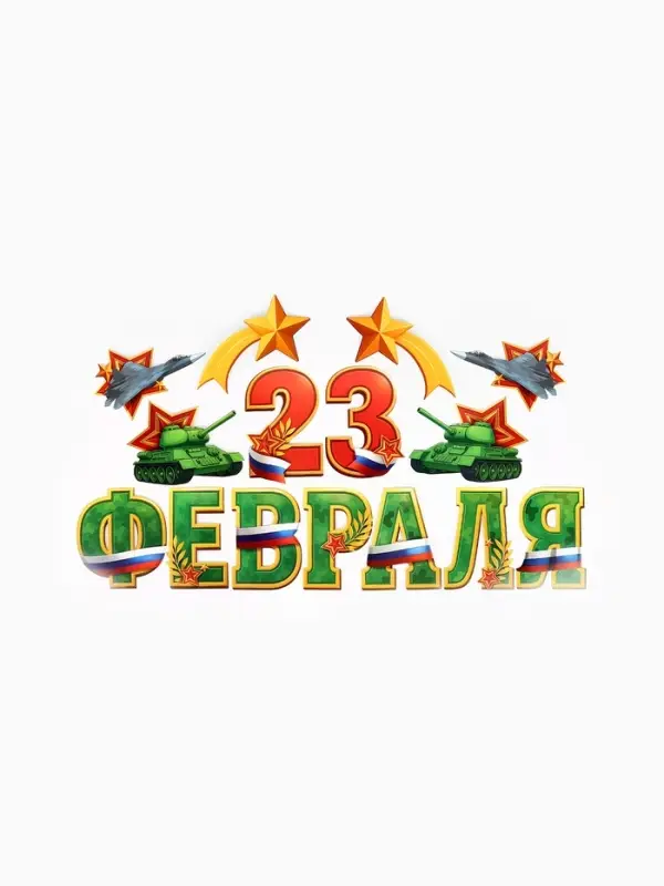 Набор оформительский &laquo;23 февраля&raquo;, 17 деталей