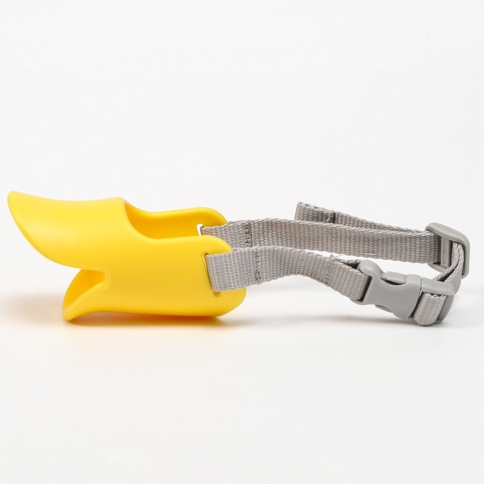 Намордник силиконовый фиксирующий, размер S (ОМ 12 см, ОШ 17-30 см), жёлтый Намордник силиконовый фиксирующий, размер S (ОМ 12 см, ОШ 17-30 см), жёлтый