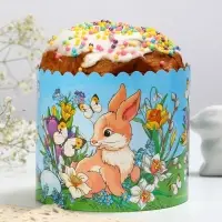 Форма ободок для кулича «Кролики» на пасху, 41.6×10 см