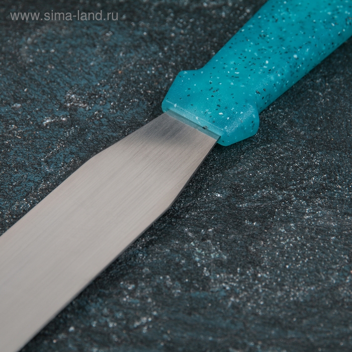 Кондитерская лопатка - палетка прямая «Космос», 36,5 см, рабочая часть 25 см, цвет бирюзовый Кондитерская лопатка - палетка прямая «Космос», 36,5 см, рабочая часть 25 см, цвет бирюзовый