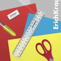 Линейка 15 см ErichKrause Clear, прозрачная