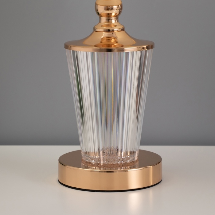 Лампа настольная Лампа настольная "Яйме" 1х40Вт Е27 1х3Вт LED золото 25х25х39см