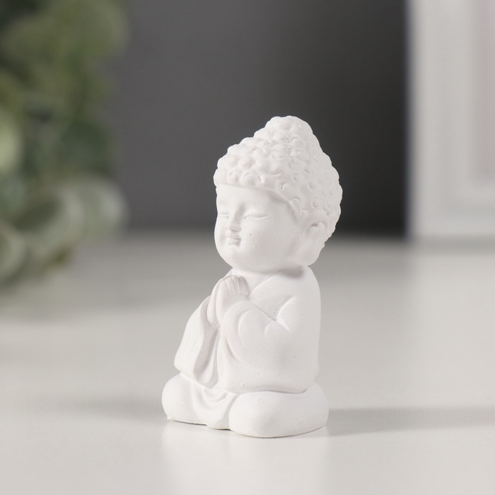 Сувенир полистоун Сувенир полистоун "Будда - медитация" белый 2х3х5,5 см