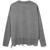 Джемпер оверсайз унисекс Grunge, серый, размер L/XL